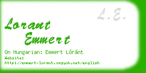 lorant emmert business card